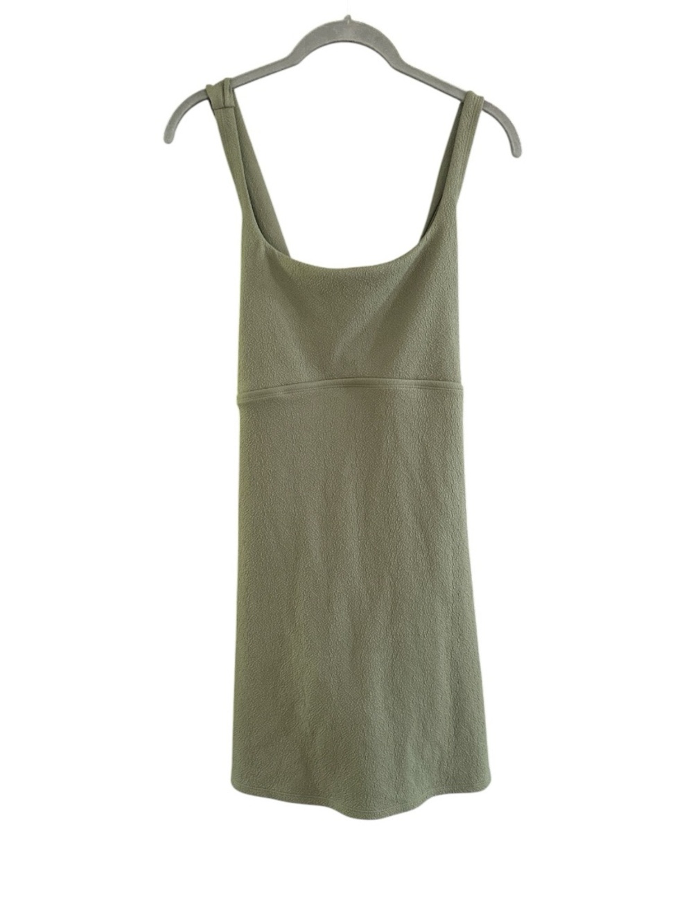 Lands’ End Olive Green Textured Swim Dress Swimsuit M